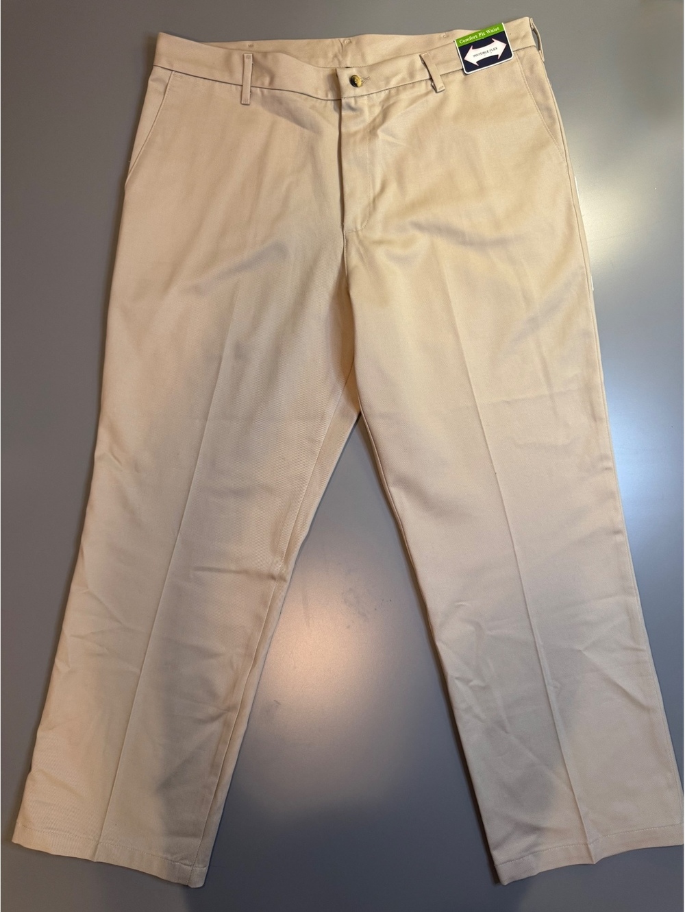 Wrangler Comfort Fit Waist Khaki Pants with Invisible Flex,
